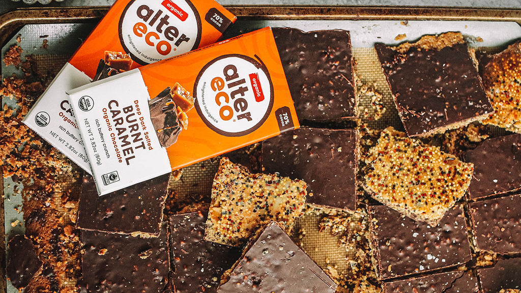 Burnt Caramel Chocolate Quinoa Matzo Crack – Alter Eco Foods