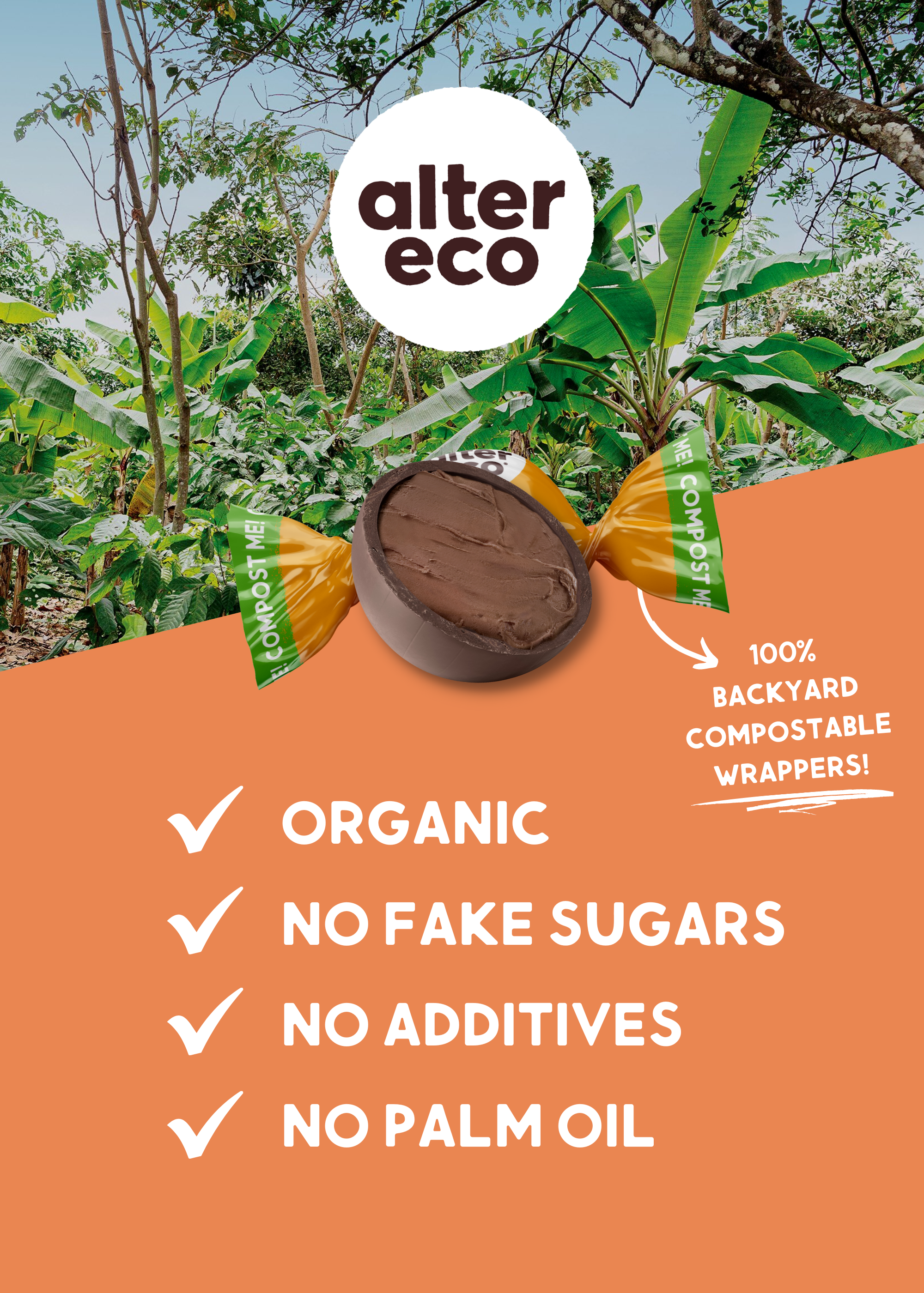 Alter Eco Organic Dark Chocolate Salted Caramel Coconut Oil Truffles 10  count bag