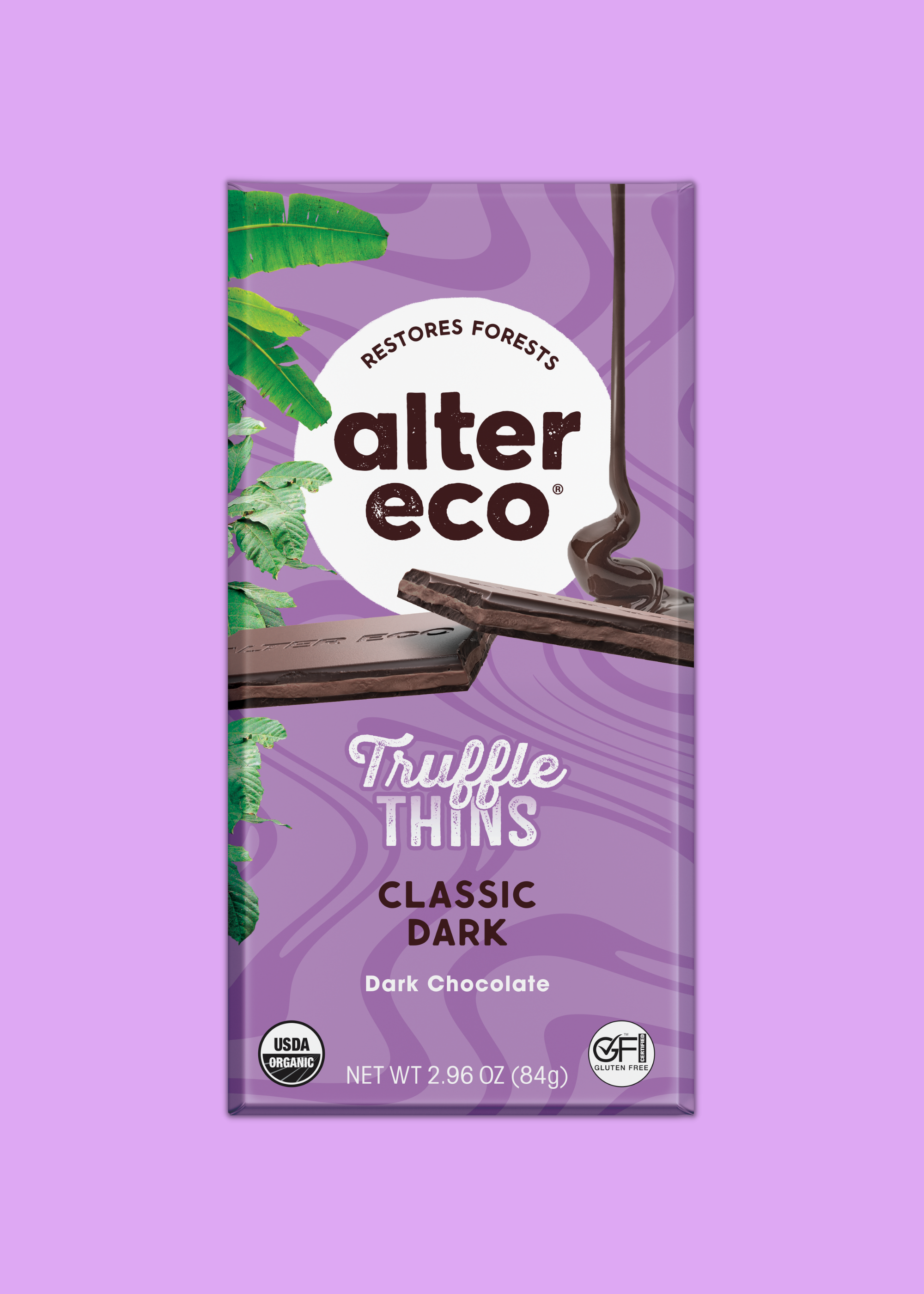 Alter Eco Orange Creme Truffle Thins, Chocolate Bar with Gooey Ganache  Truffle Filling, Organic, Gluten & Soy-Free, Non-GMO Snacks, No Additives